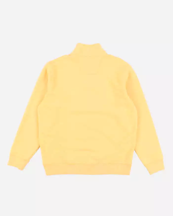 00s Eddie Bauer Yellow Quarter Zip Sweatshirt - M