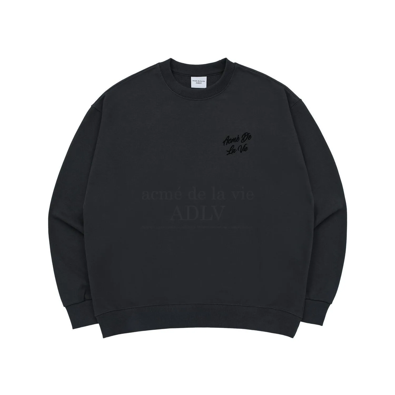 acme de la vie  |Unisex Street Style Long Sleeves Plain Cotton Oversized Logo