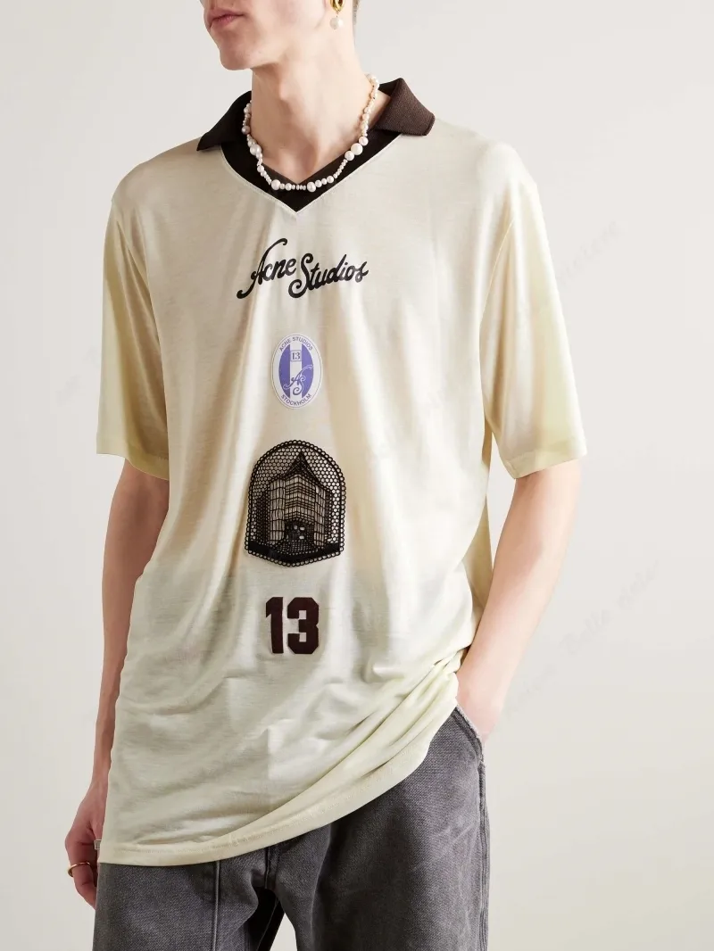 Acne Studios  |Unisex Street Style Short Sleeves Oversized Logo Designers