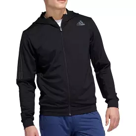 adidas AeroReady 3 Stripes Cold Weather Mens Training Hoody - Black