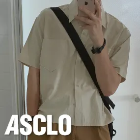 ASCLO  |Casual Style Unisex Street Style Plain Cotton Medium