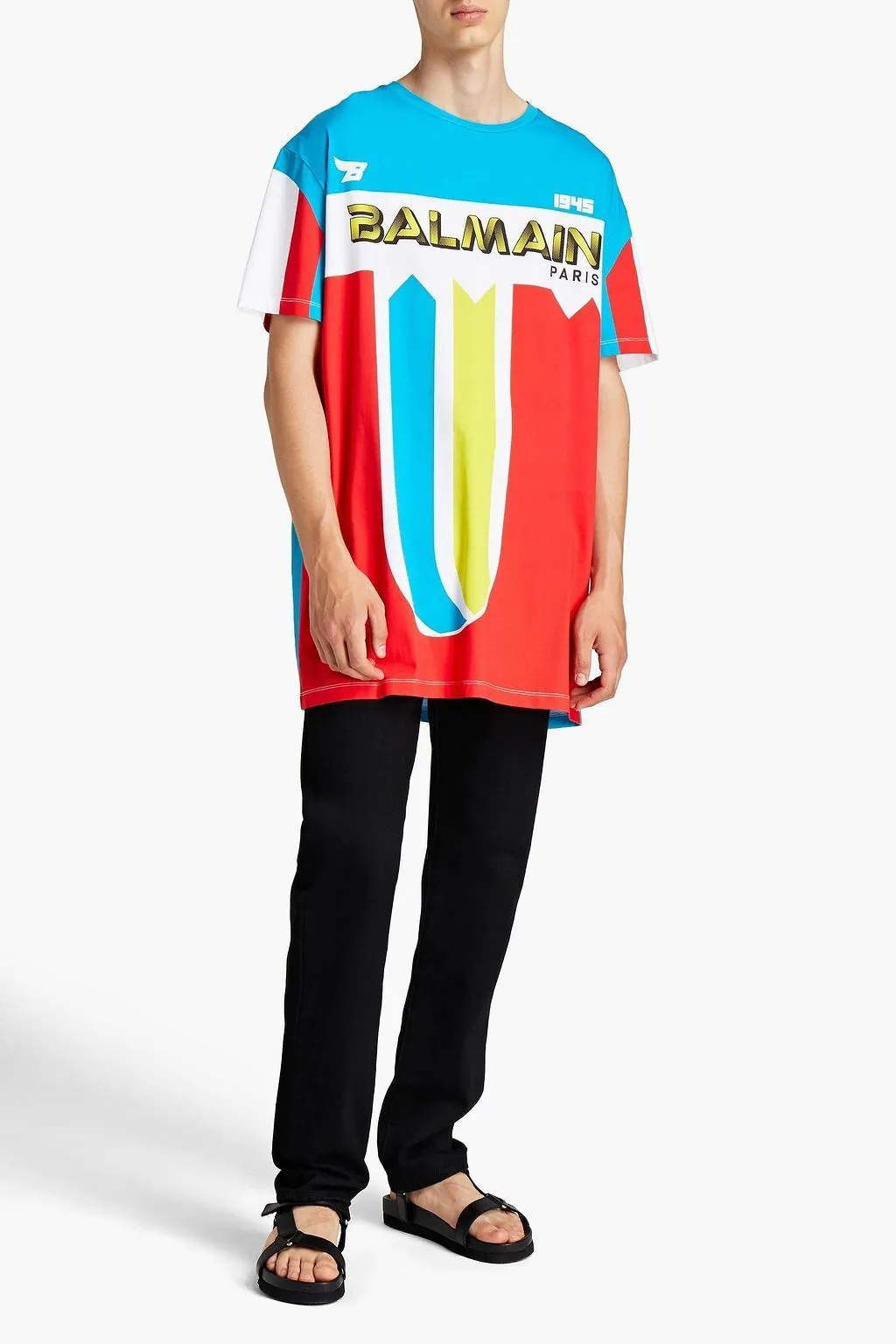 BALMAIN  |Street Style Cotton Short Sleeves Oversized Luxury T-Shirts