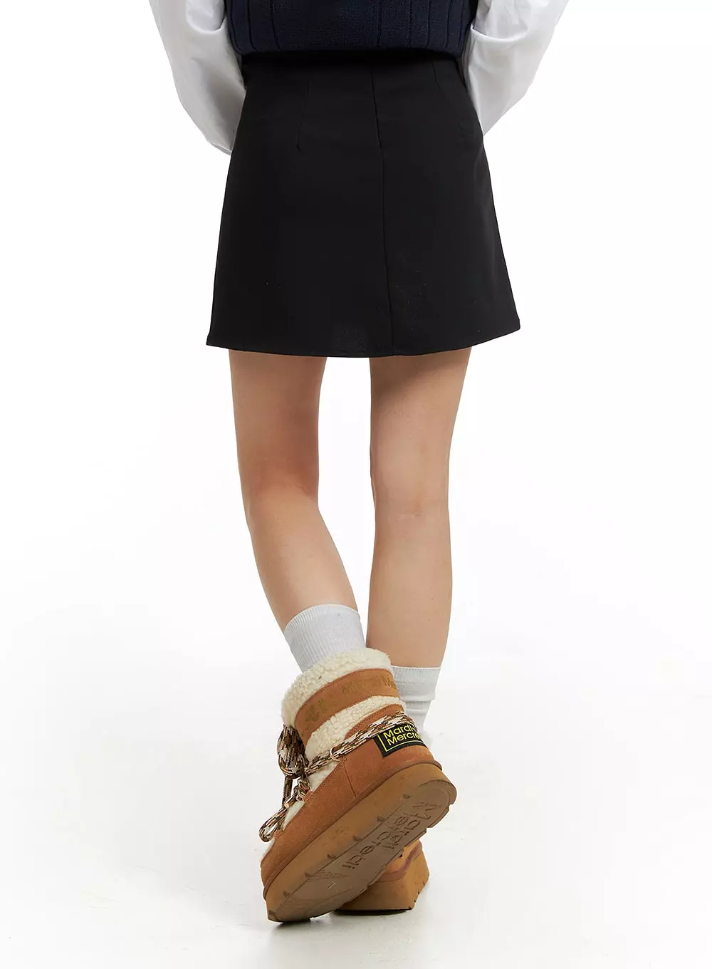 Basic Wraparound Mini Skirt CF415