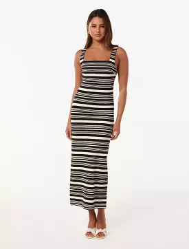 Beverly Square Neck Midi Dress