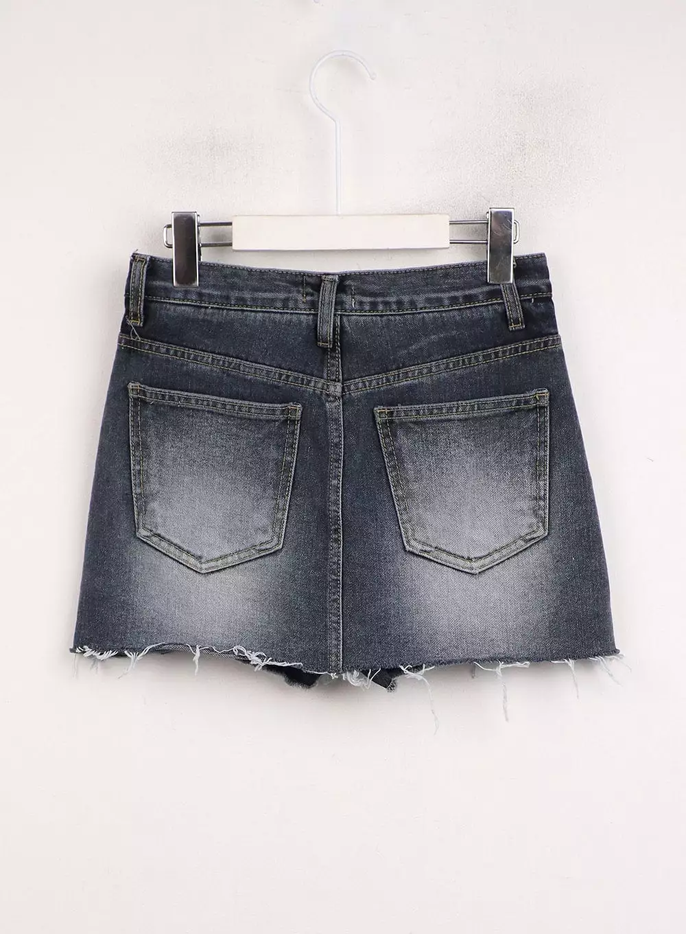 Blue Washed Denim Mini Skirt IJ410