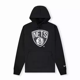 Brooklyn Nets NBA Essential Fleece Hoodie - Black