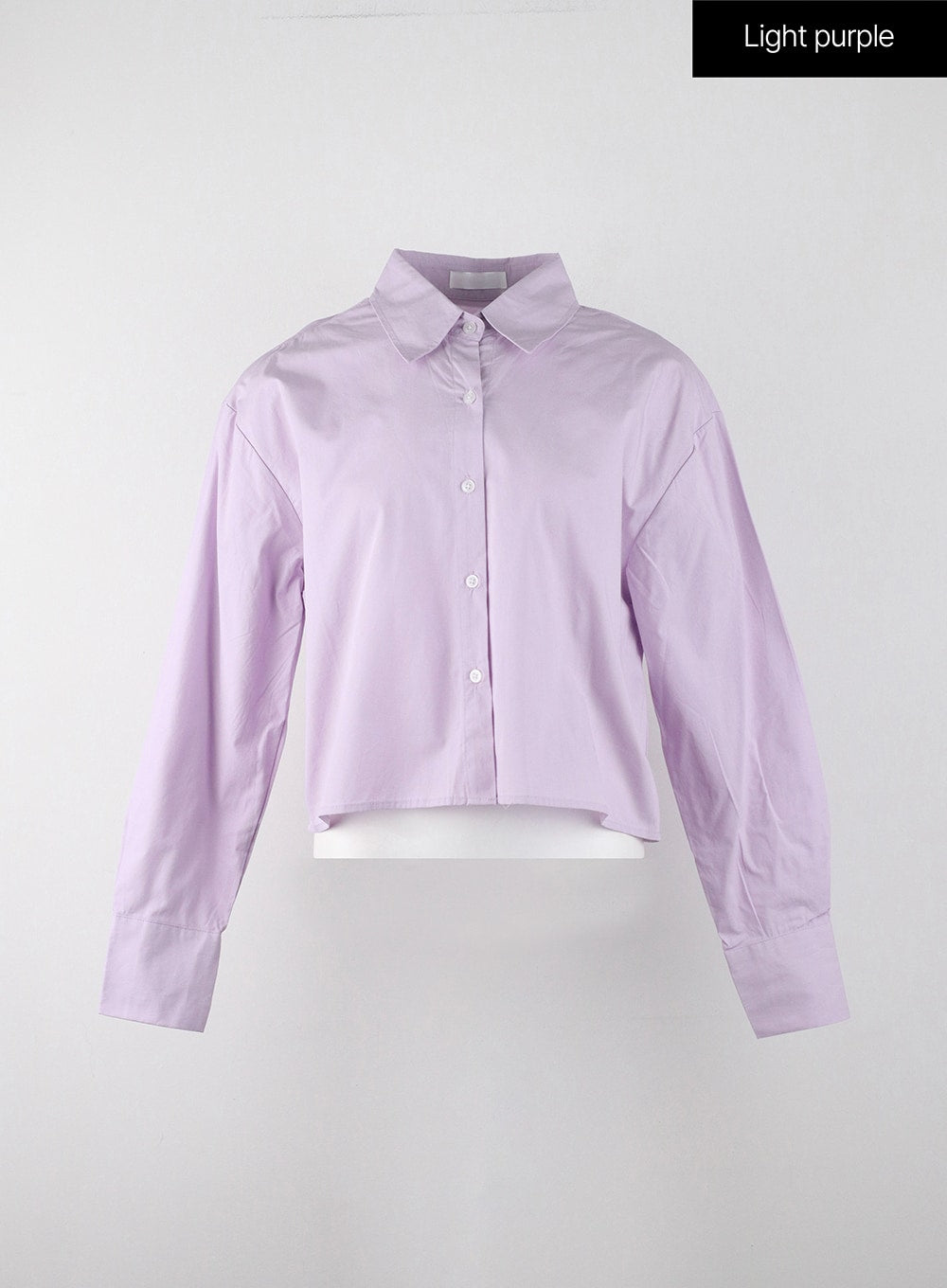 Buttoned Collar Crop Shirt IJ403