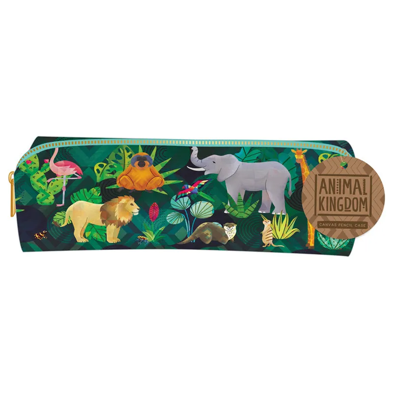 Canvas Pencil Case - Animal Kingdom PCASE59