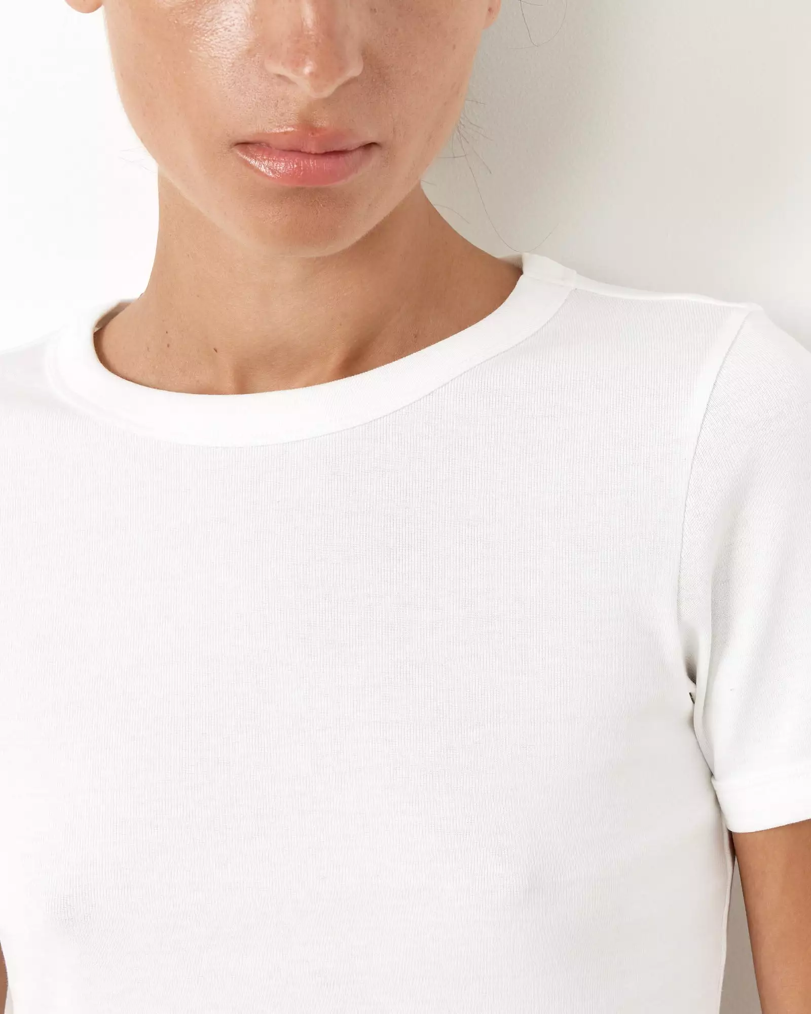 Car Crop Tee in White