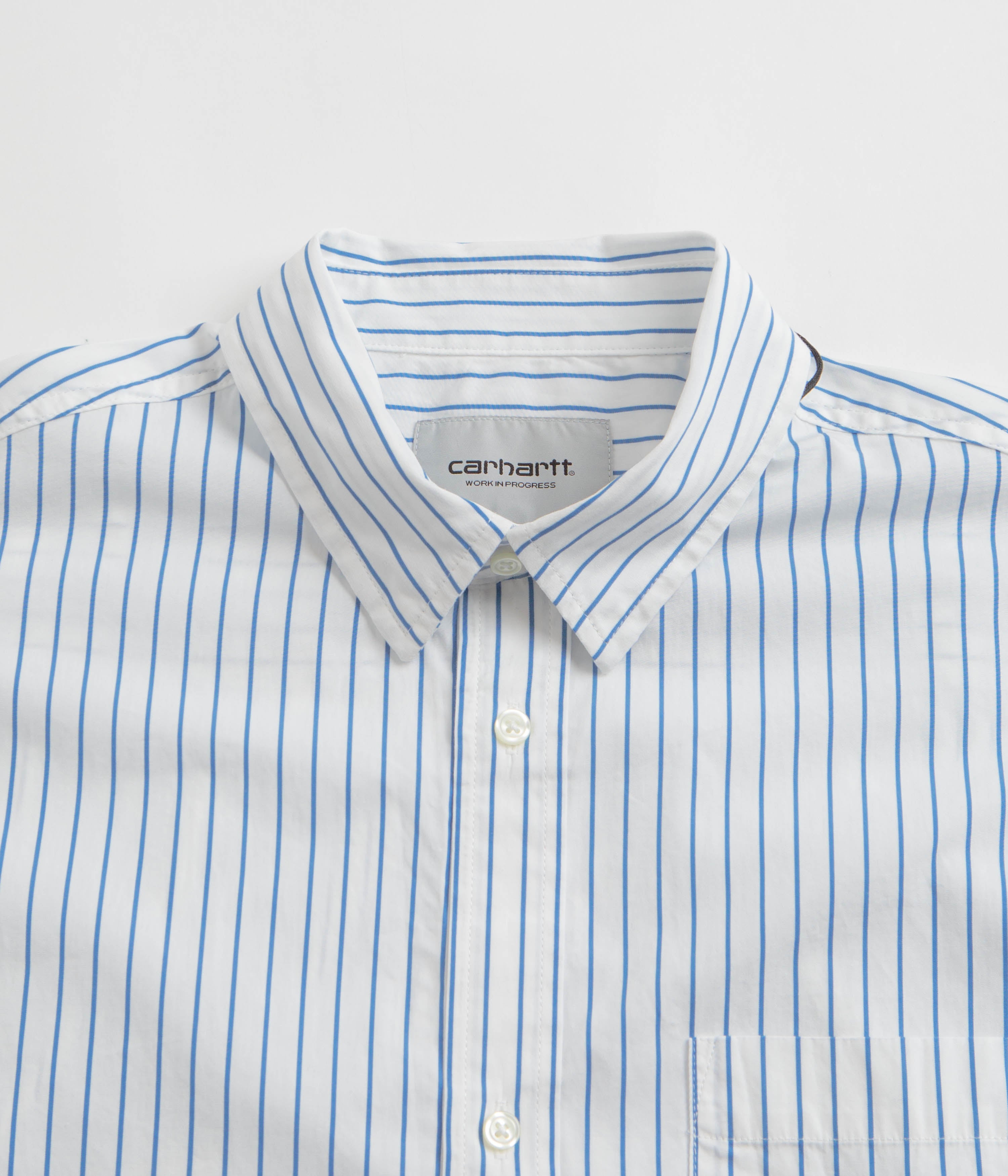 Carhartt Linus Stripe Poplin Shirt - Bleach / White