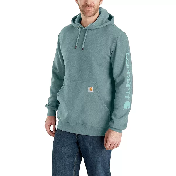 Carhartt Midweight Sleeve Logo Hoodie - Sea Pine Heather