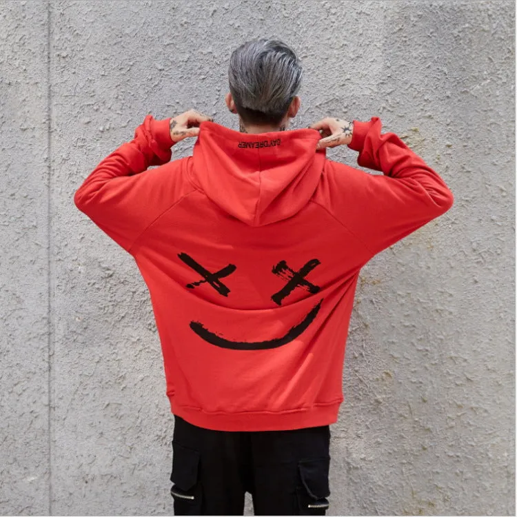 Casual fashion color-blocking smiley sweater