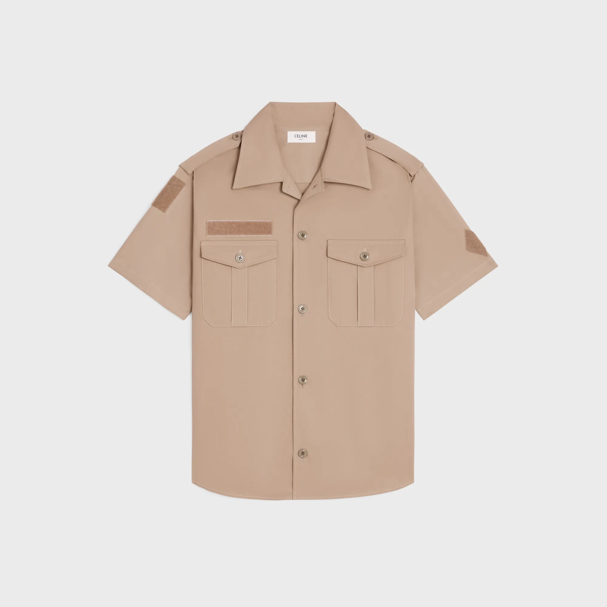 CELINE  |VELCRO SHIRT IN COTTON LINEN 2C881219I.02BG