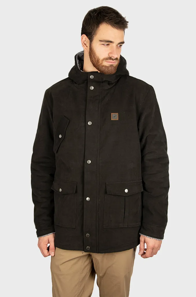 Chaqueta Canvas Reversible Woodstone Black (Hombre)