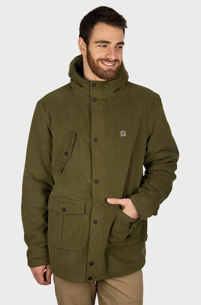 Chaqueta Canvas Reversible Woodstone Moss Green (Hombre)