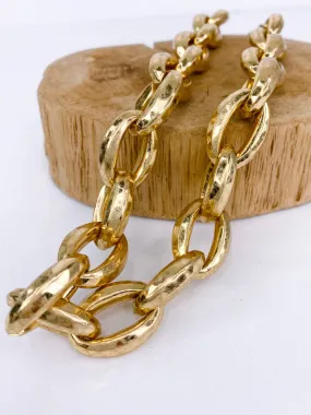 Chunky Chain Necklace-Gold