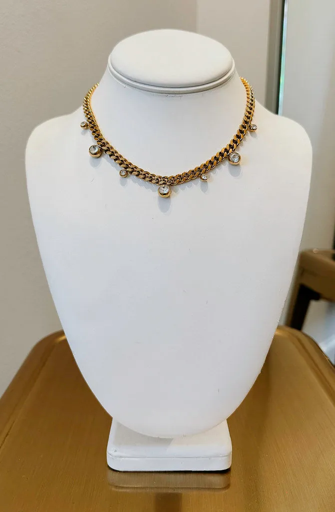 CHUNKY CHAIN WITH RHINESTONES