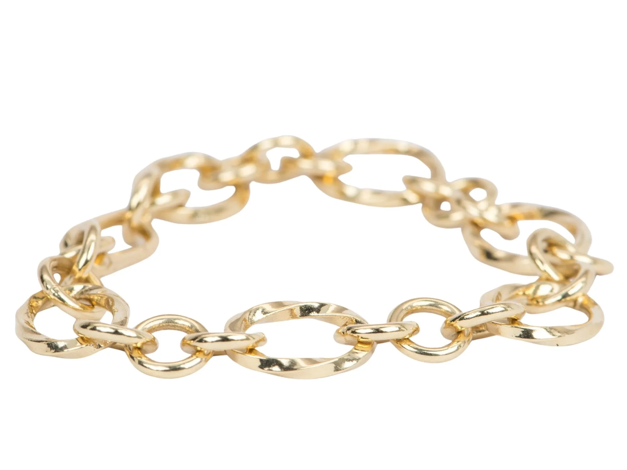 Chunky Mobius Twist Link Bracelet 6g+ 18K Gold R2040