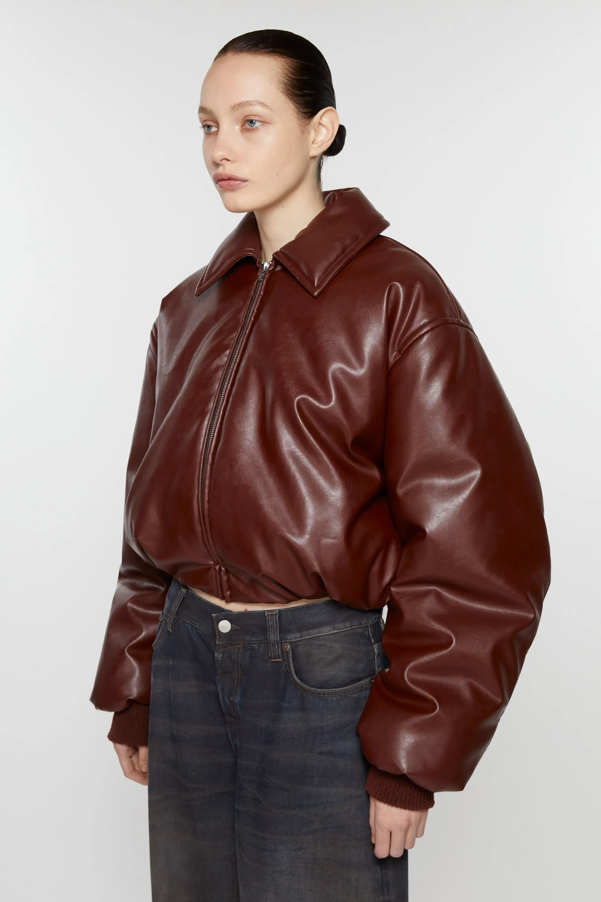 Coated bomber jacket