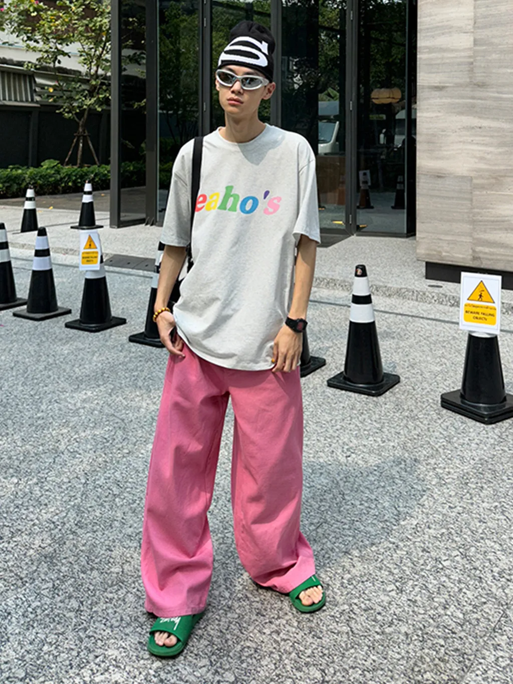 Copping Zone  |Unisex Street Style Cotton Oversized Logo T-Shirts