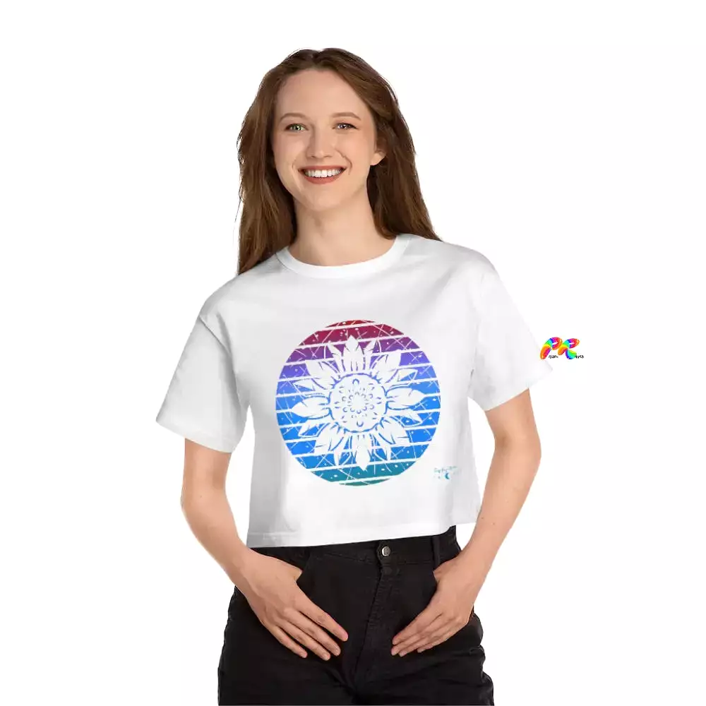 Daisy Sunset Champion Women's Cropped T-Shirt