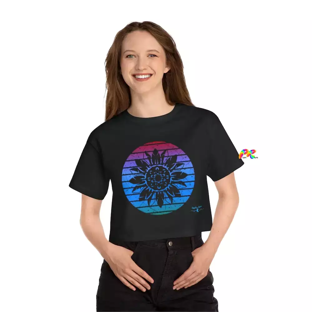 Daisy Sunset Champion Women's Cropped T-Shirt