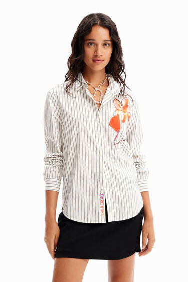 Desigual Florenca Stripe Flower Shirt