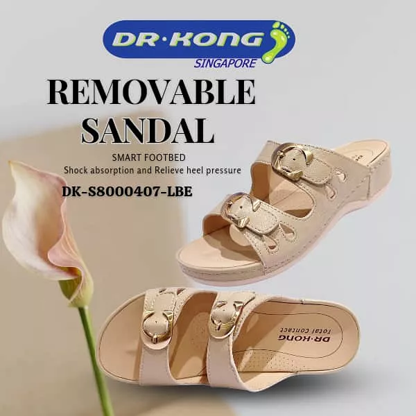 DR.KONG WOMEN REMOVABLE INSOLE SANDALS DK-S8000407-LBE(RP : $179)