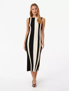 Emmie Vertical Striped Midi Dress