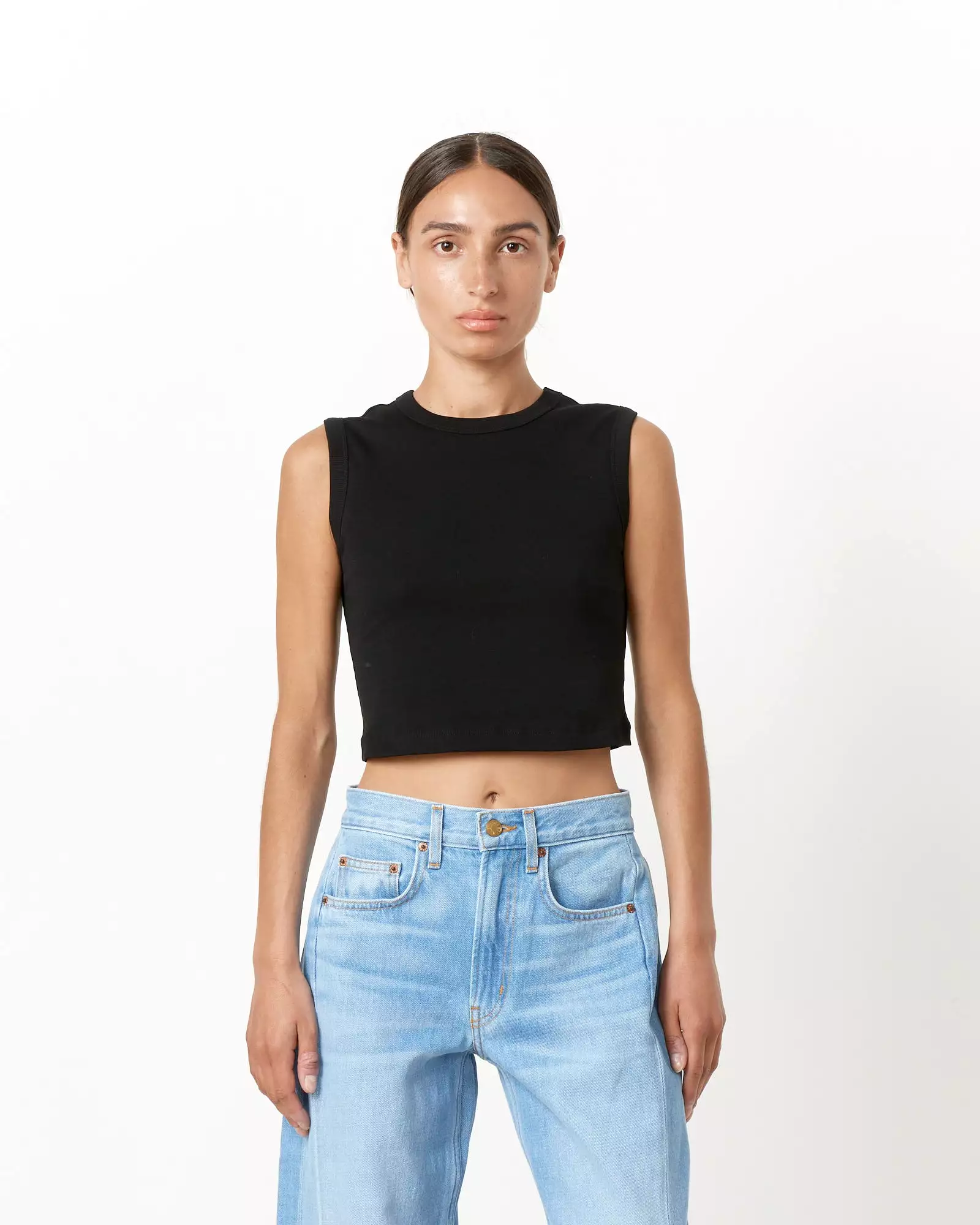 Esme Crop Tank in Black