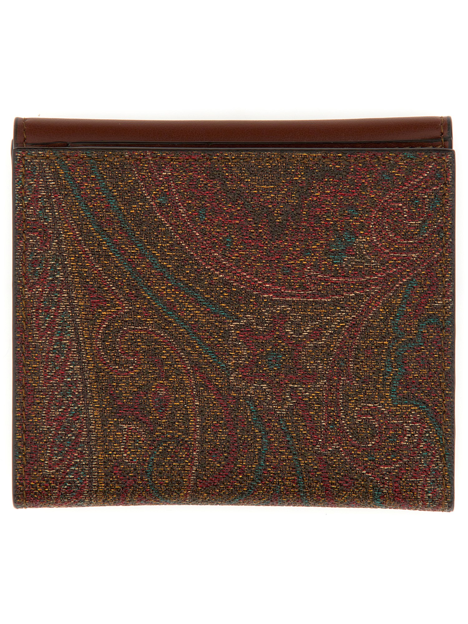 ETRO    PAISLEY PRINT COATED CANVAS WALLET