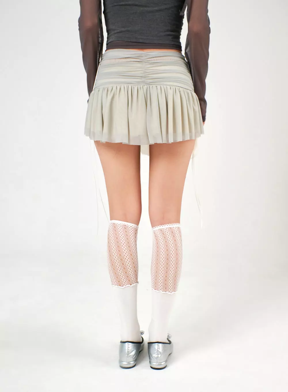 Fairy Ruffled Mesh Mini Skirt IJ402