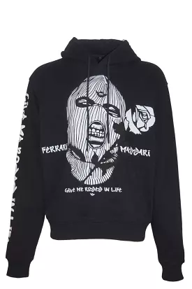 FERRARI MASSARI roses in life black HOODIE