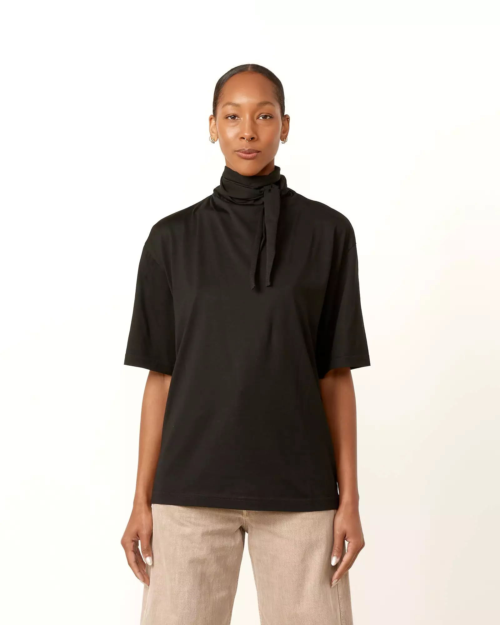 Foulard T-Shirt in Black