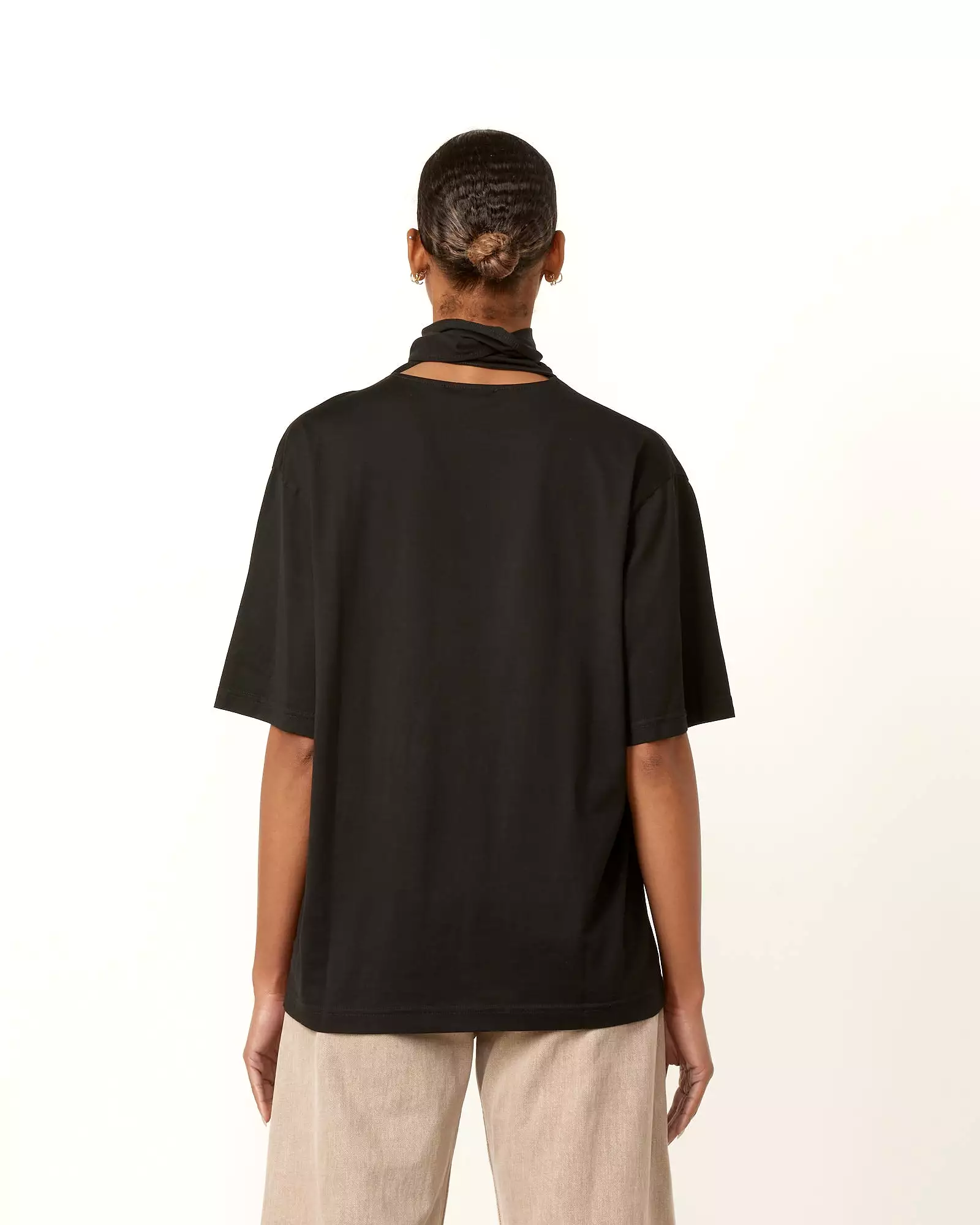 Foulard T-Shirt in Black