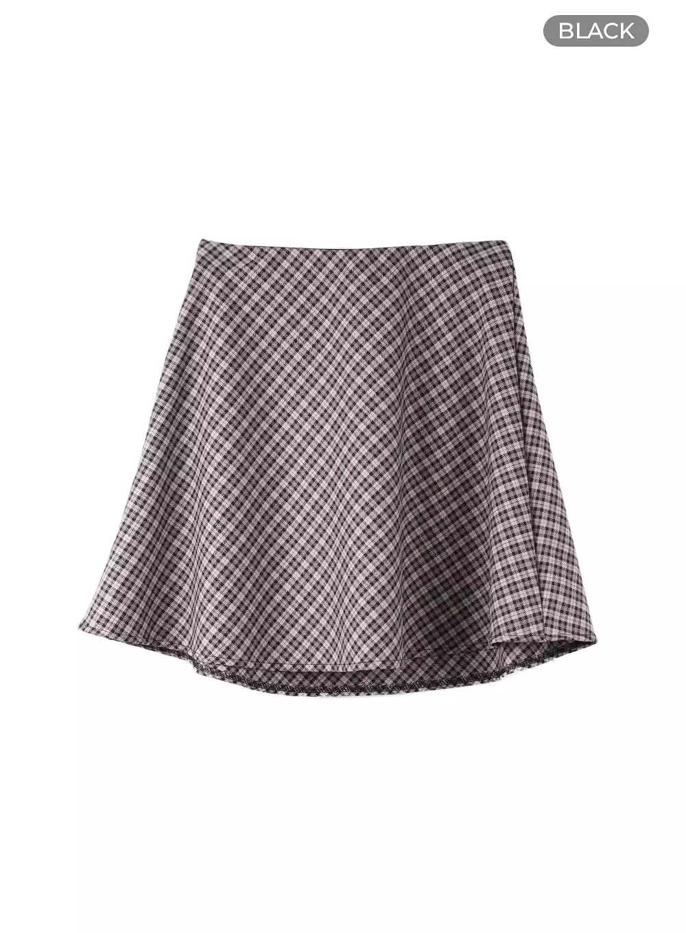 Gingham Flare Mini Skirt CF416