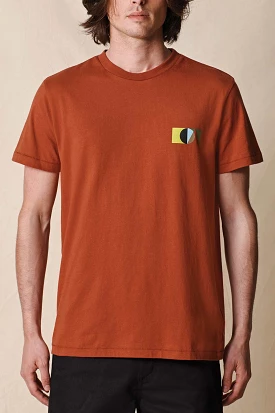 GLOBE T-SHIRT FLAG dark walnut