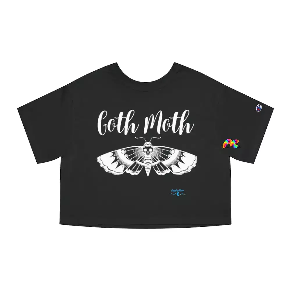 Goth Moth Champion Women's Cropped T-Shirt