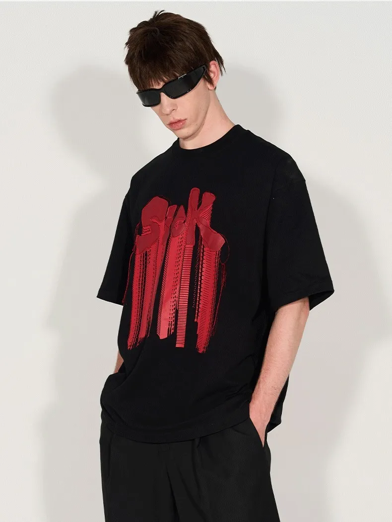 HARSH AND CRUEL  |Crew Neck Unisex Street Style Cotton Short Sleeves Oversized