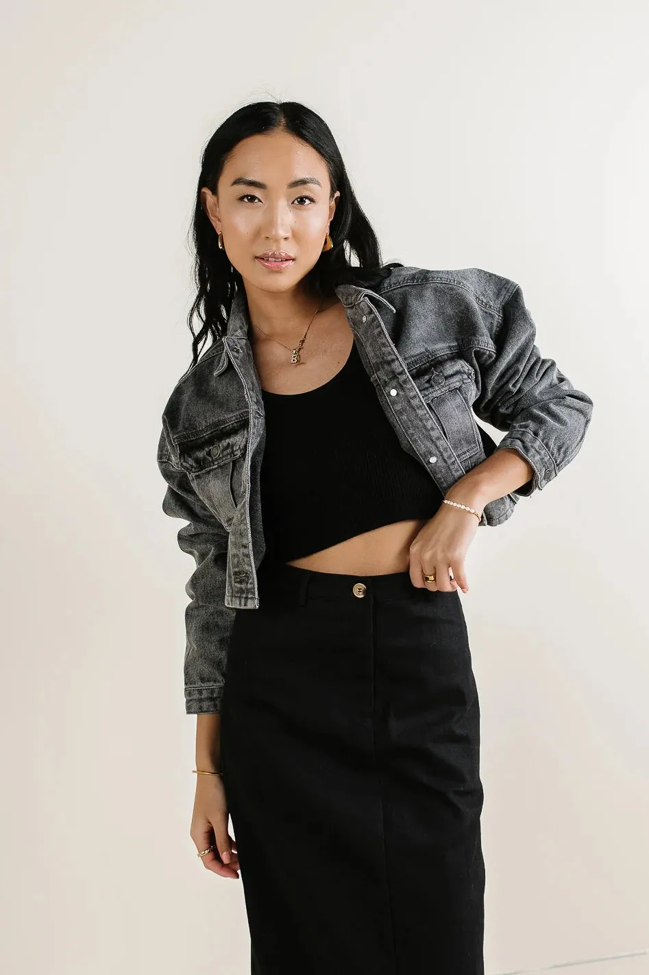 Hayes Cropped Denim Jacket