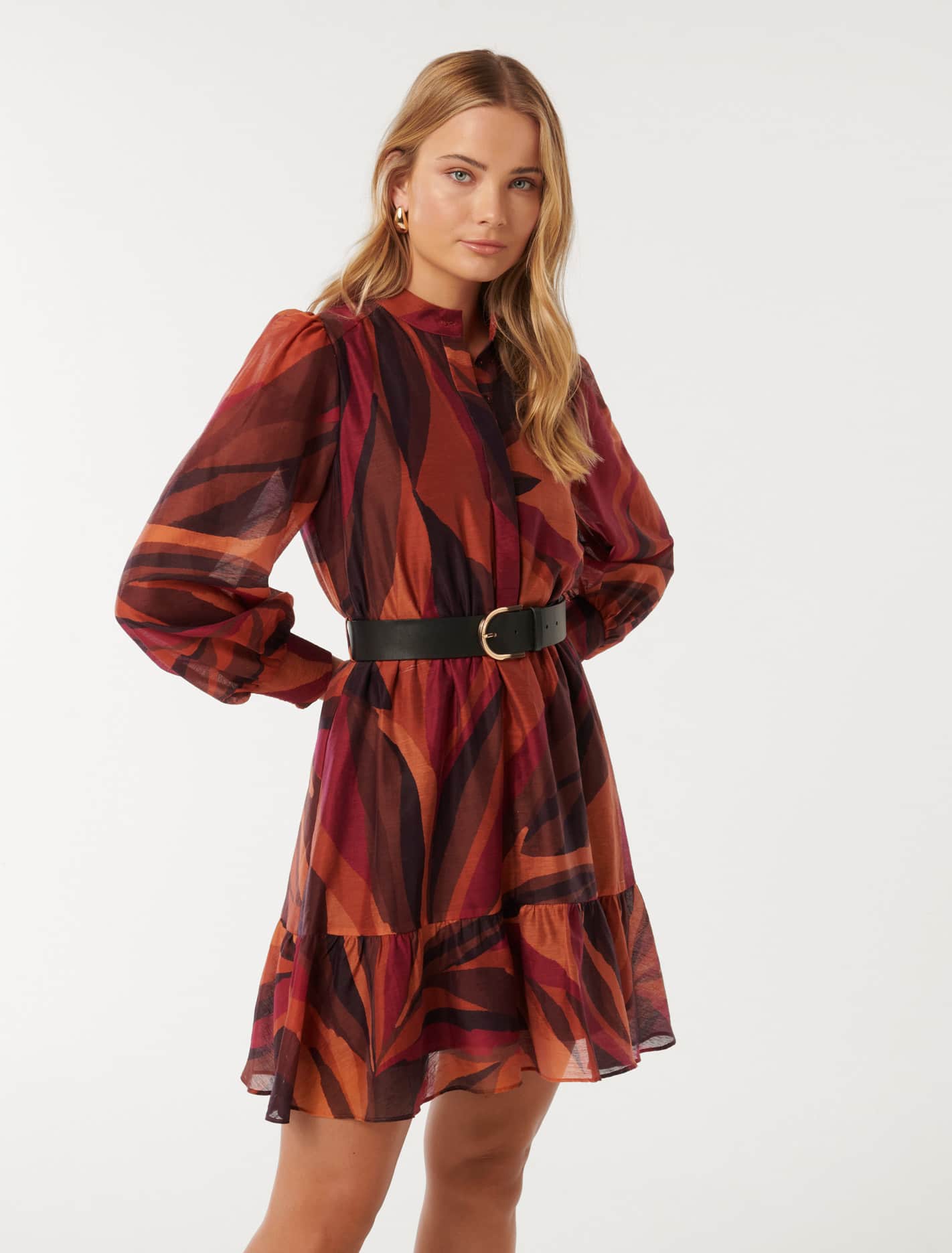 Hollie Blouson Sleeve Mini Dress