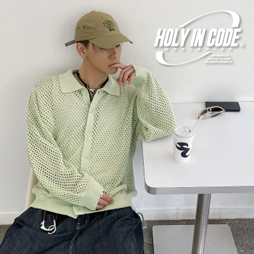 HOLY IN CODE  |Unisex Linen Street Style Plain Cotton Oversized Sheer