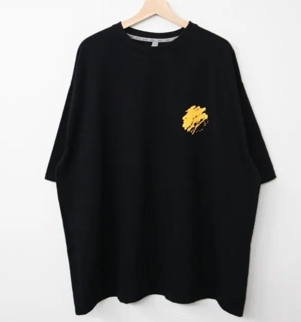 IONSEOUL  |Street Style Cotton Short Sleeves Oversized Logo T-Shirts