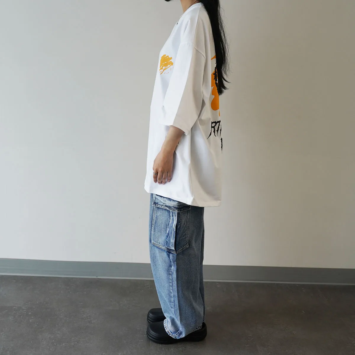 IONSEOUL  |Street Style Cotton Short Sleeves Oversized Logo T-Shirts