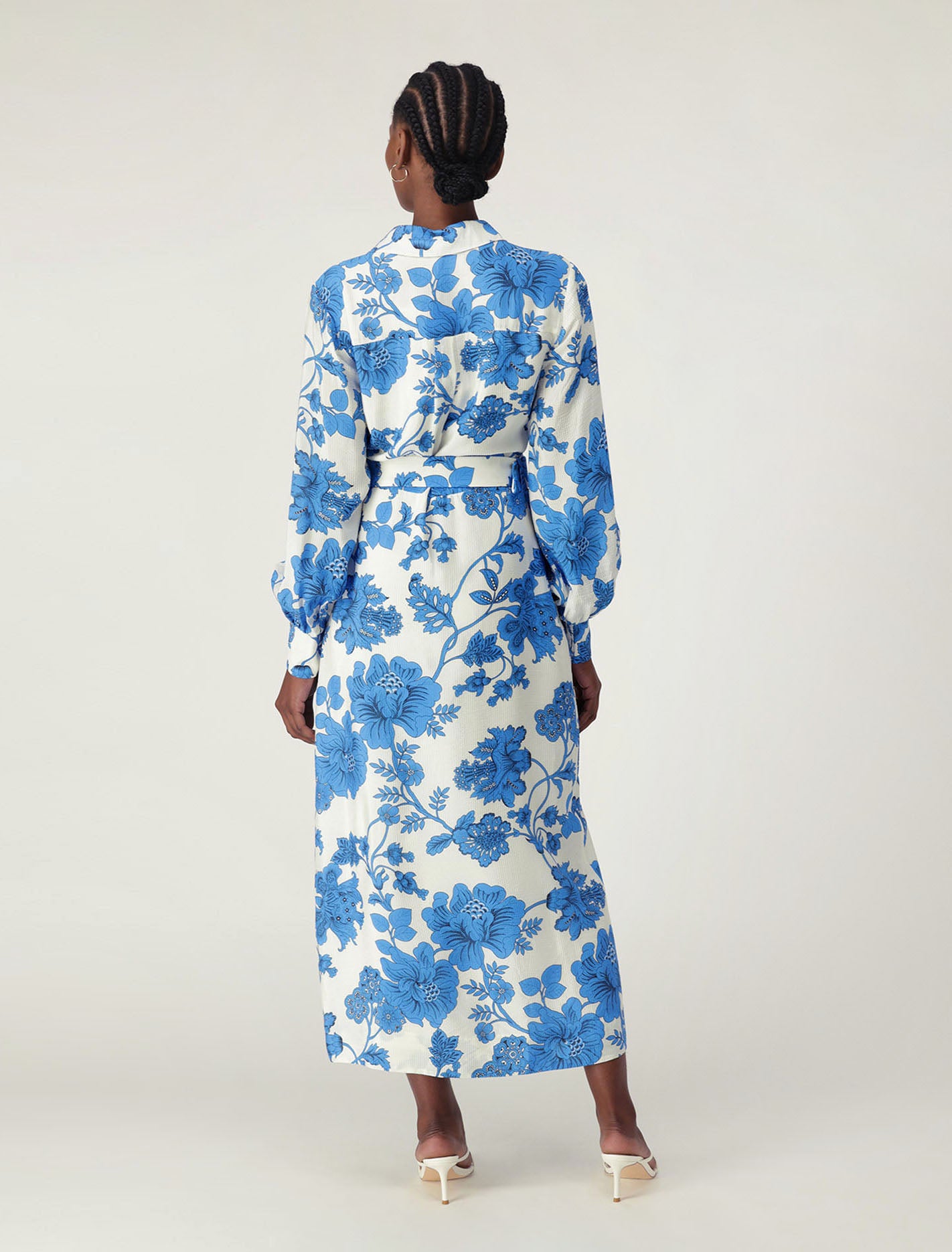 Janie Printed Shirt Midi Dress