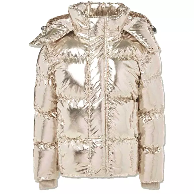 Jordan Craig Metallic Hooded Bubble Toddler Jacket Metallic Gold