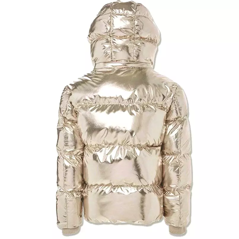 Jordan Craig Metallic Hooded Bubble Toddler Jacket Metallic Gold