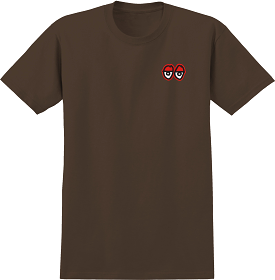 KROOKED T-SHIRT STRAIT EYES SS DARK CHOCOLATE