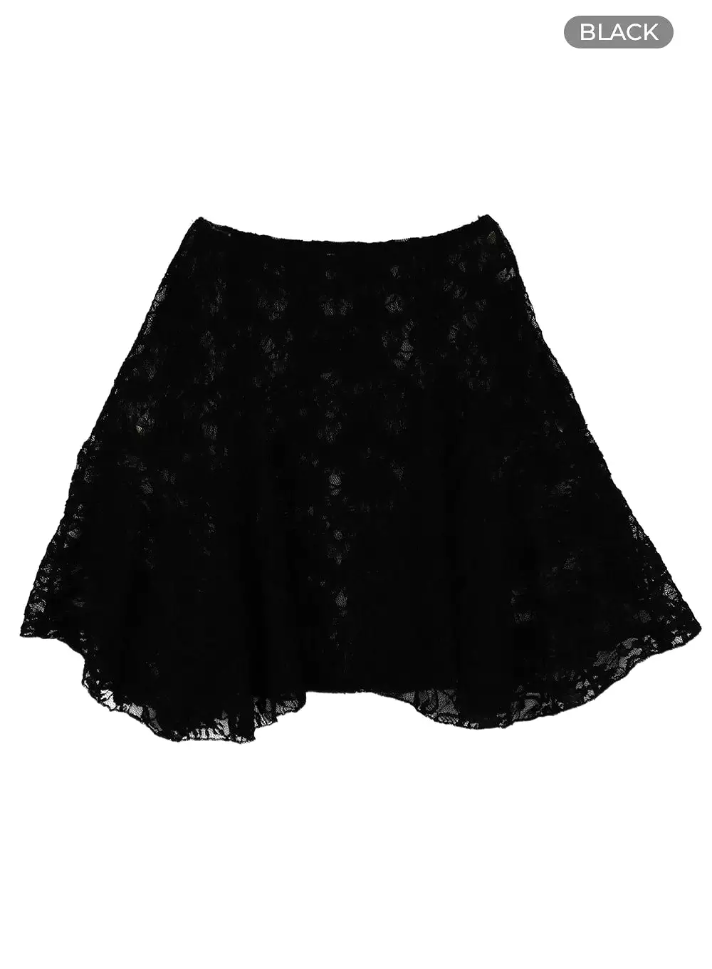 Lace Flare Midi Skirt IF423