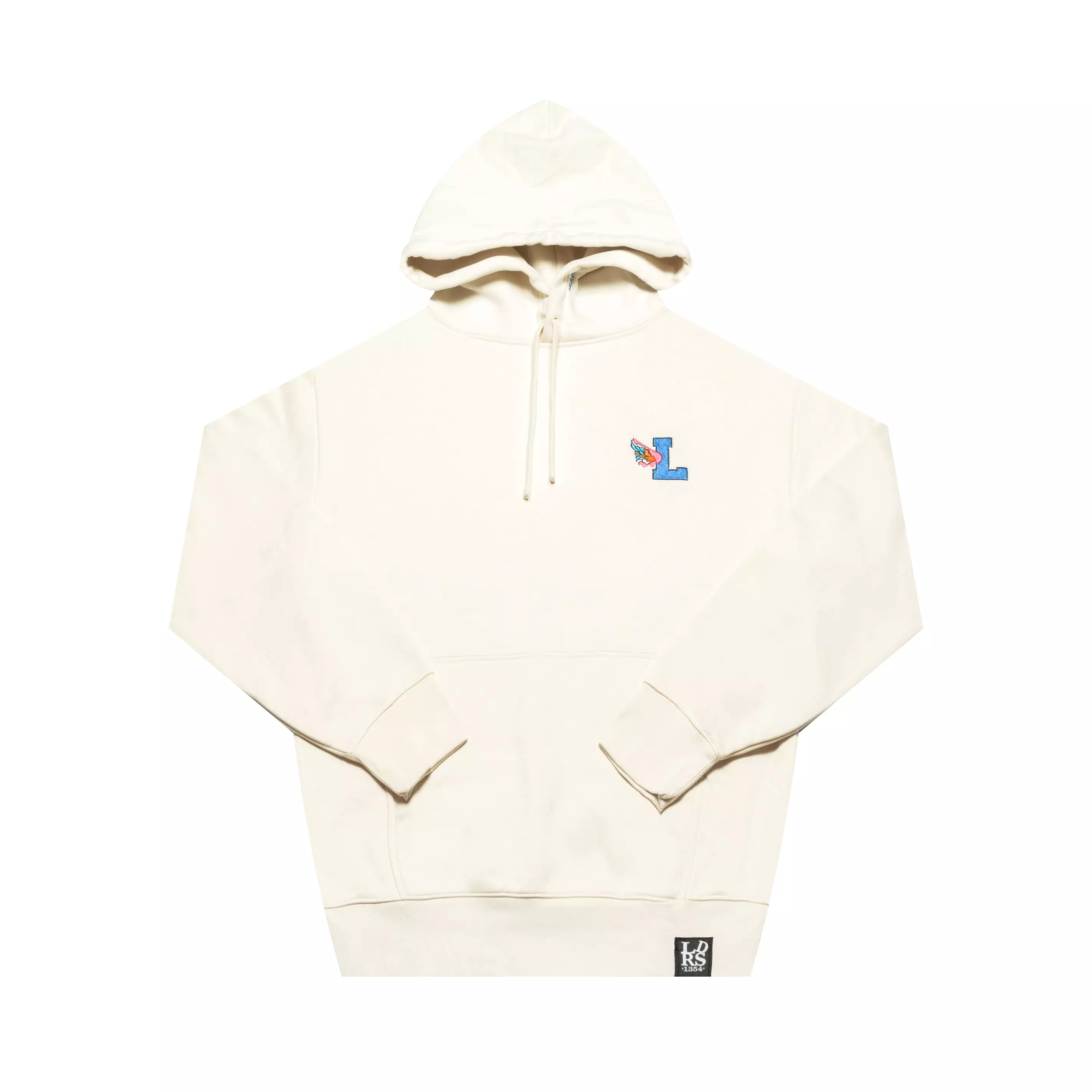 Leaders L-Wing Embroidered Ecru Hoodie